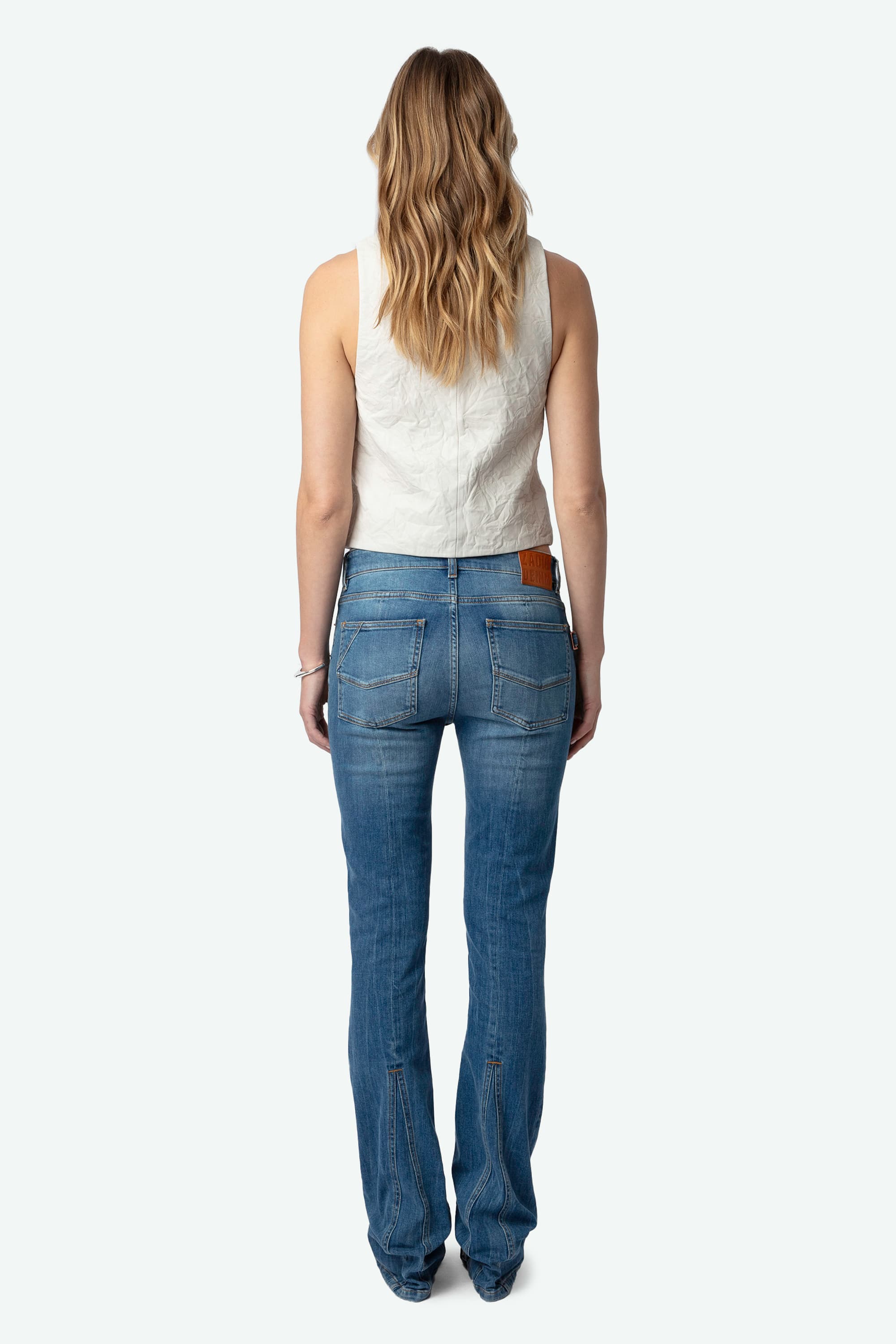 Emilie Crinkled Leather Vest