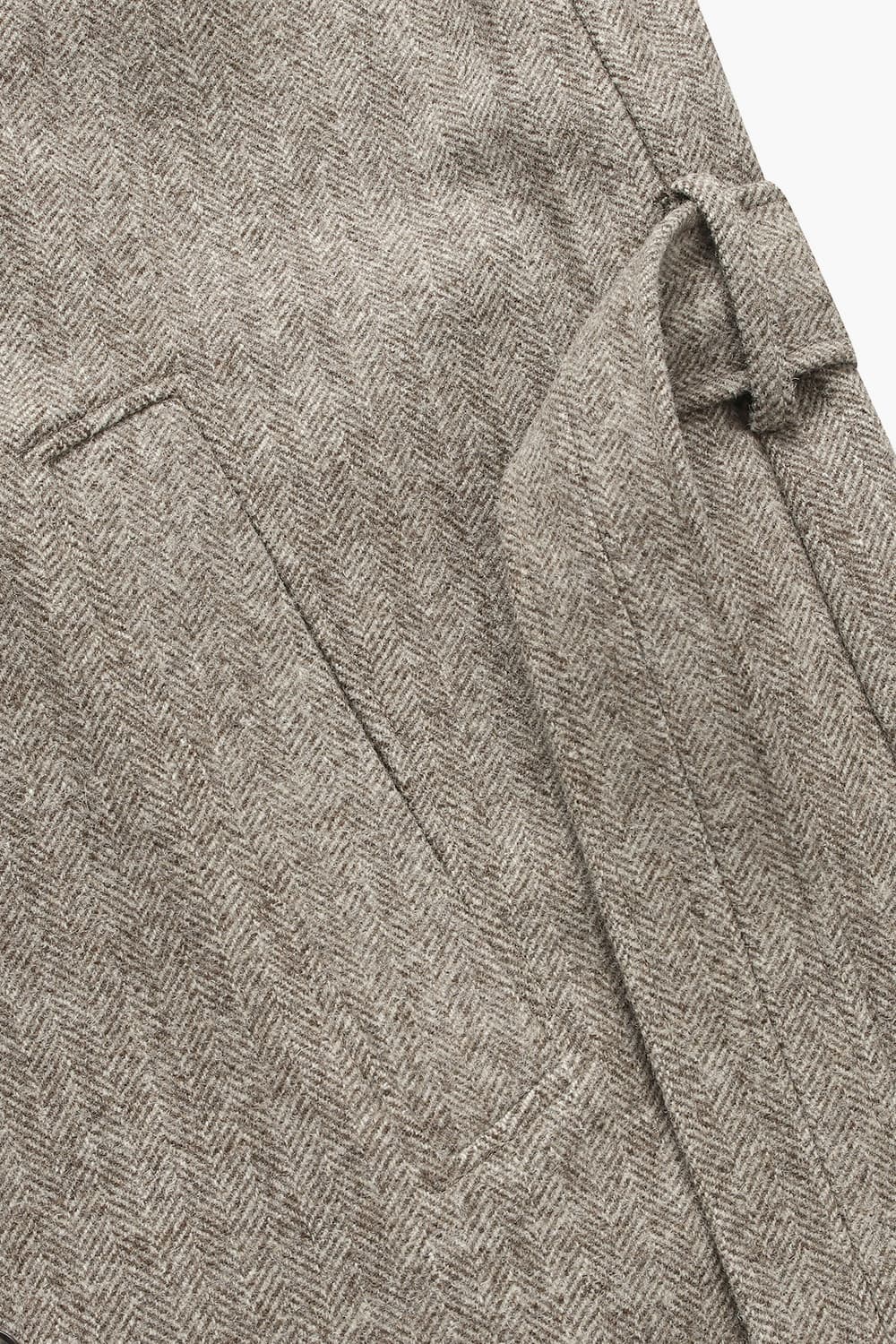 [기간한정] 울100 GRANDAD COAT 그레이 코트 QE4FMDBCO101Q94