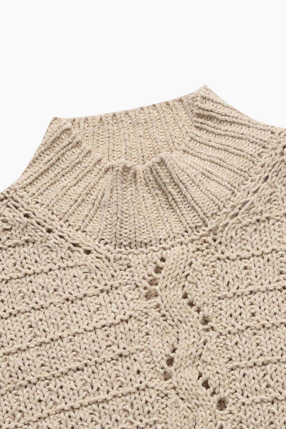 [기간한정] 면100 Kamil knit 아이보리 니트 QE4FMRDKN101Q13