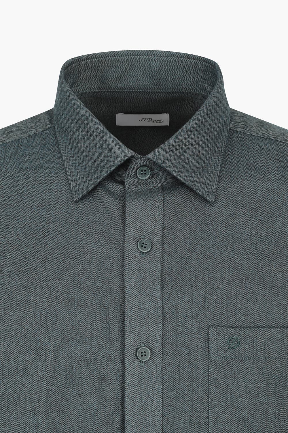 솔리드 기모 배색 732 비즈니스 셔츠 그린 SE4FM12LS733SGE