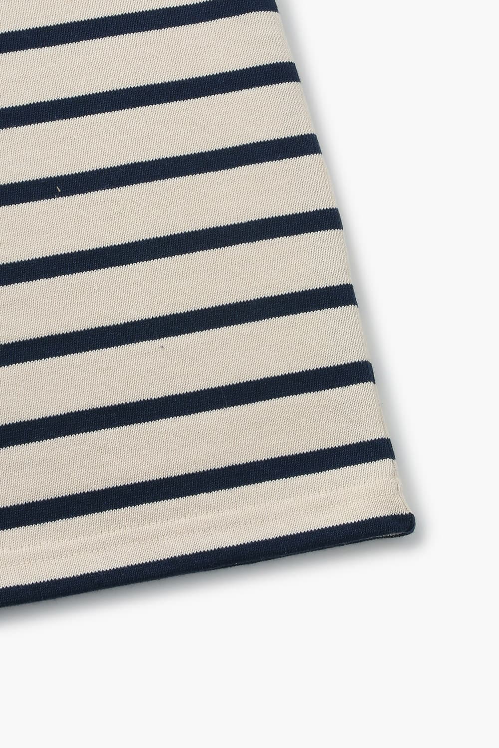 린넨 스트라이프 포켓 오버사이즈 001 네이비 반소매 티셔츠