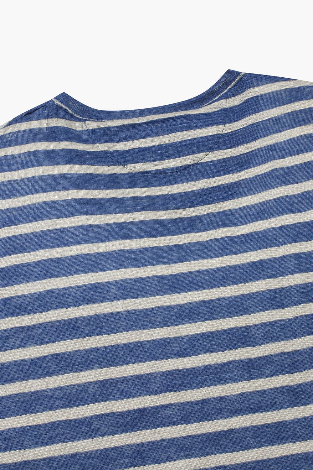 코튼 스트라이프 포켓 오버사이즈 002 네이비 반소매 티셔츠