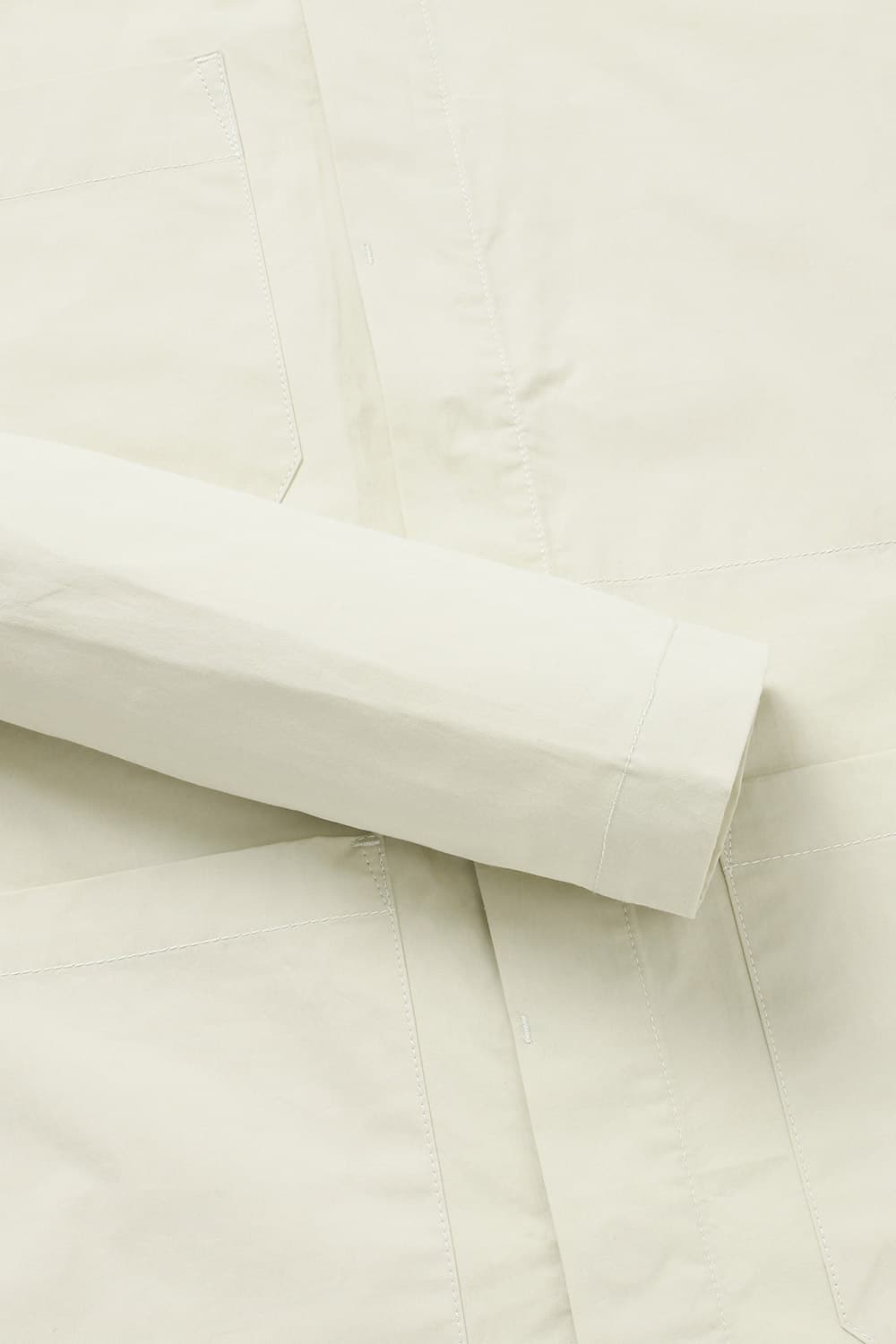 CANZU 코튼 베이직 빅 포켓 001 아이보리 셔츠