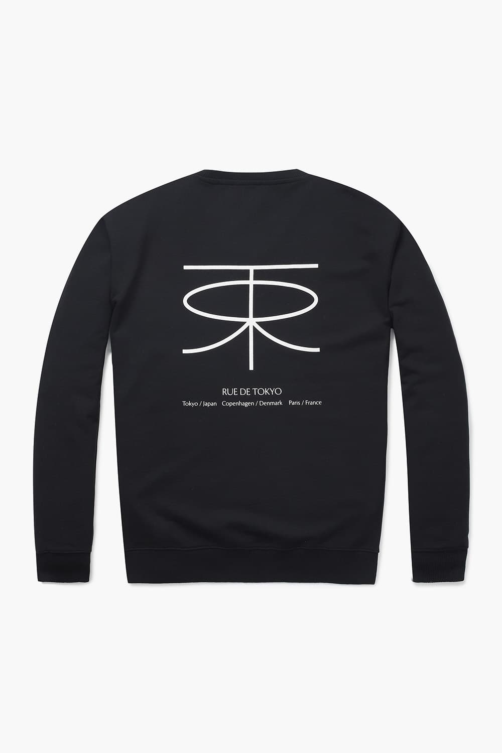 TIM MONOGRAM 코튼 크루넥 001 블랙 긴소매 티셔츠