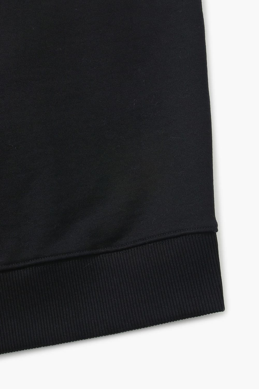 TIM MONOGRAM 코튼 크루넥 001 블랙 긴소매 티셔츠