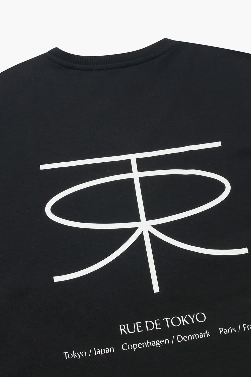 TIM MONOGRAM 코튼 크루넥 001 블랙 긴소매 티셔츠