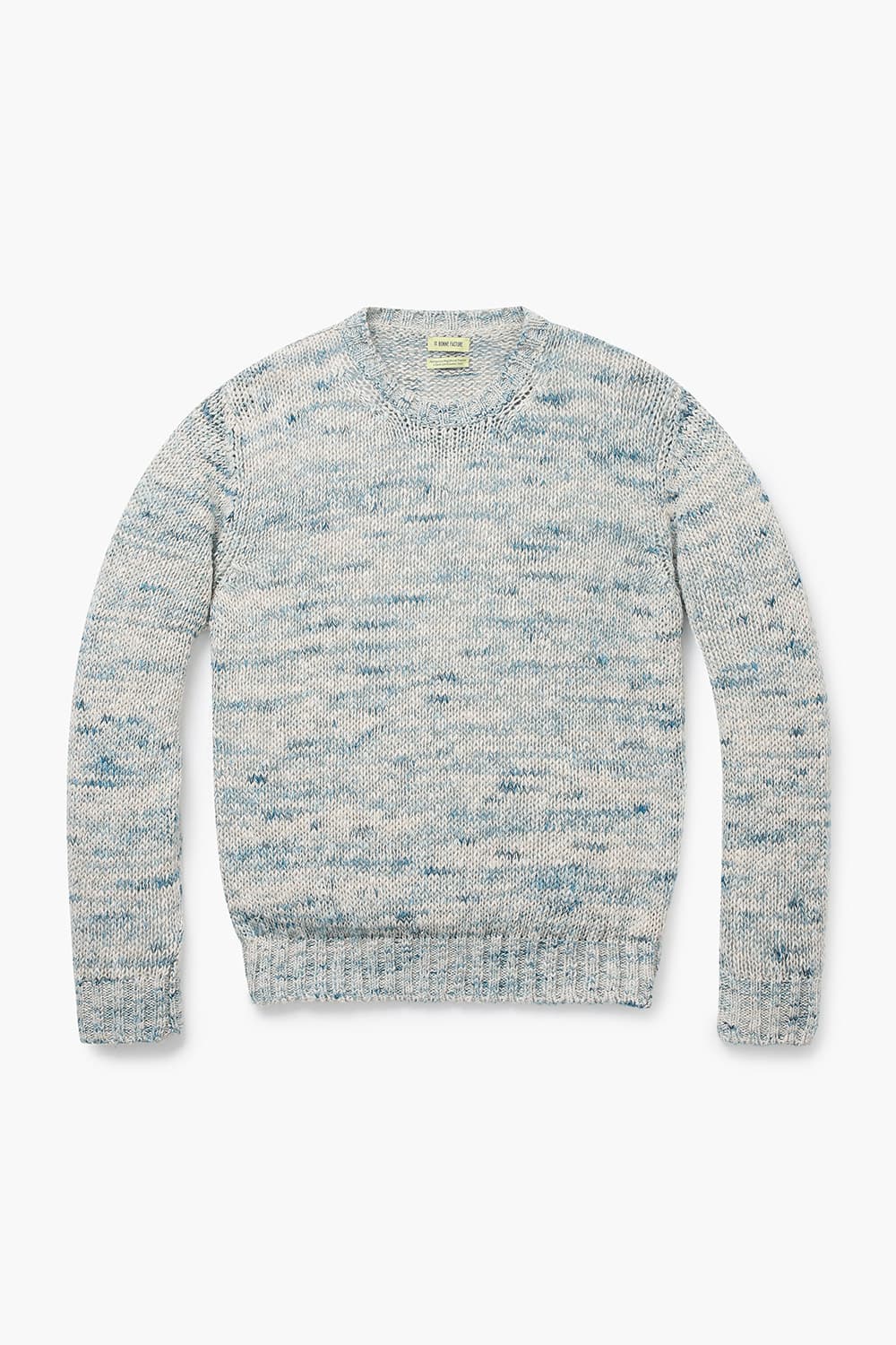 린넨 혼방 크루넥 003 블루 긴소매 니트