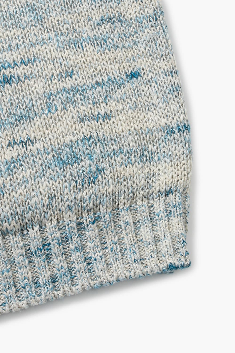 린넨 혼방 크루넥 003 블루 긴소매 니트