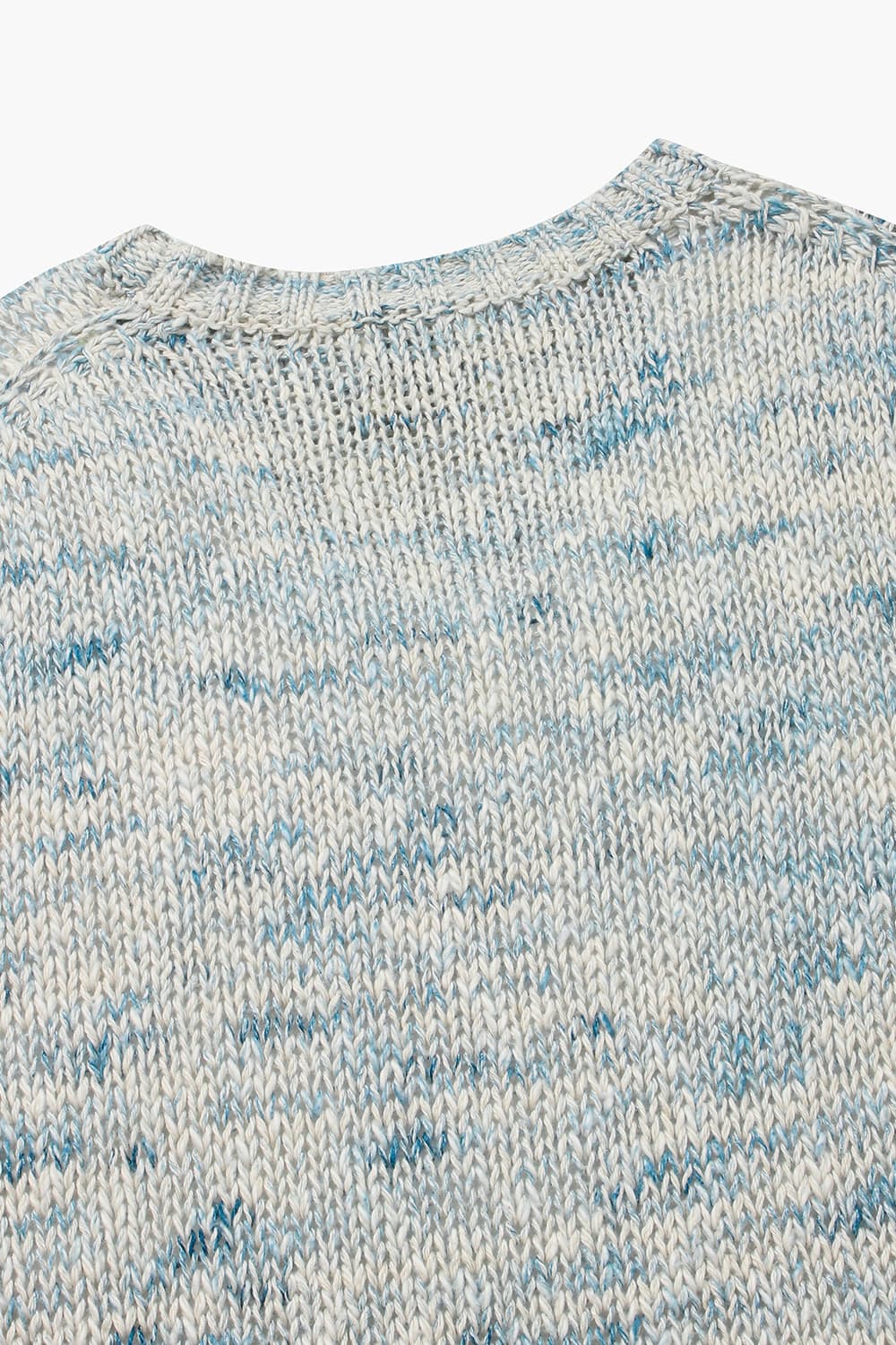 린넨 혼방 크루넥 003 블루 긴소매 니트