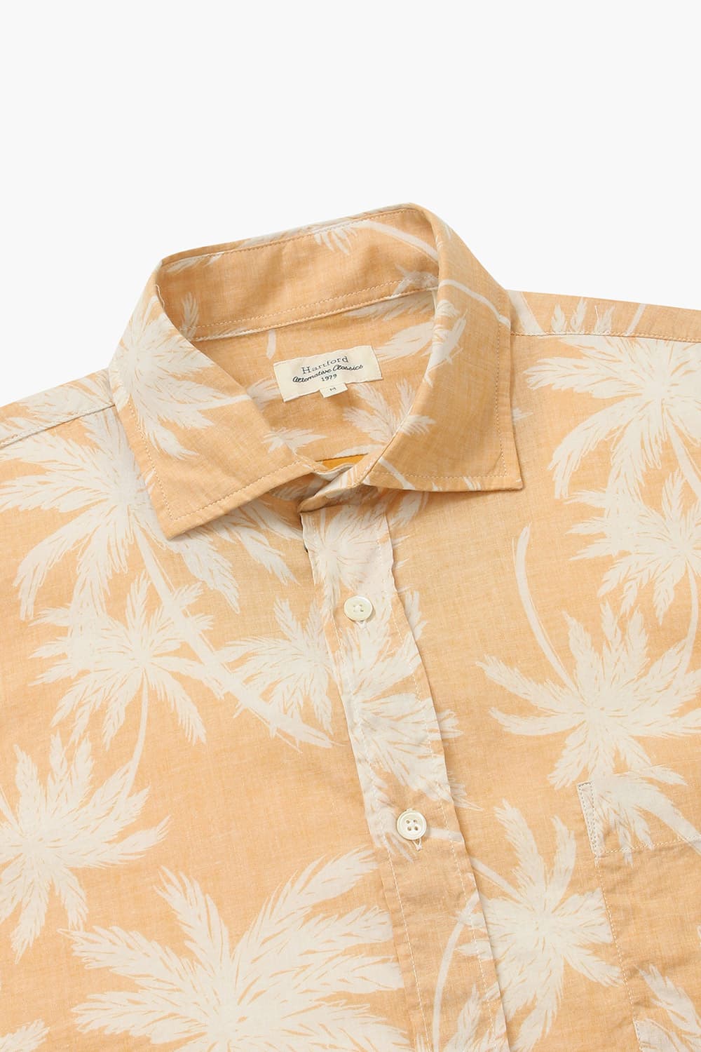 PAUL 코튼 트로피컬 패턴 005 옐로우 셔츠