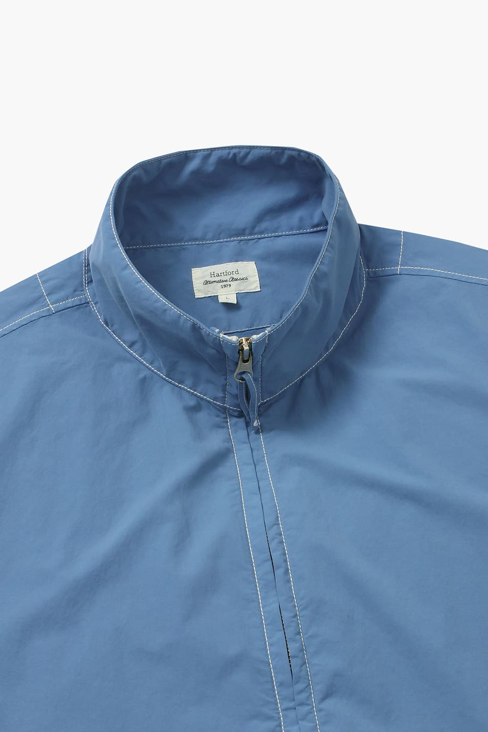 DEXTER 나일론 스티치 하이넥 004 블루 점퍼