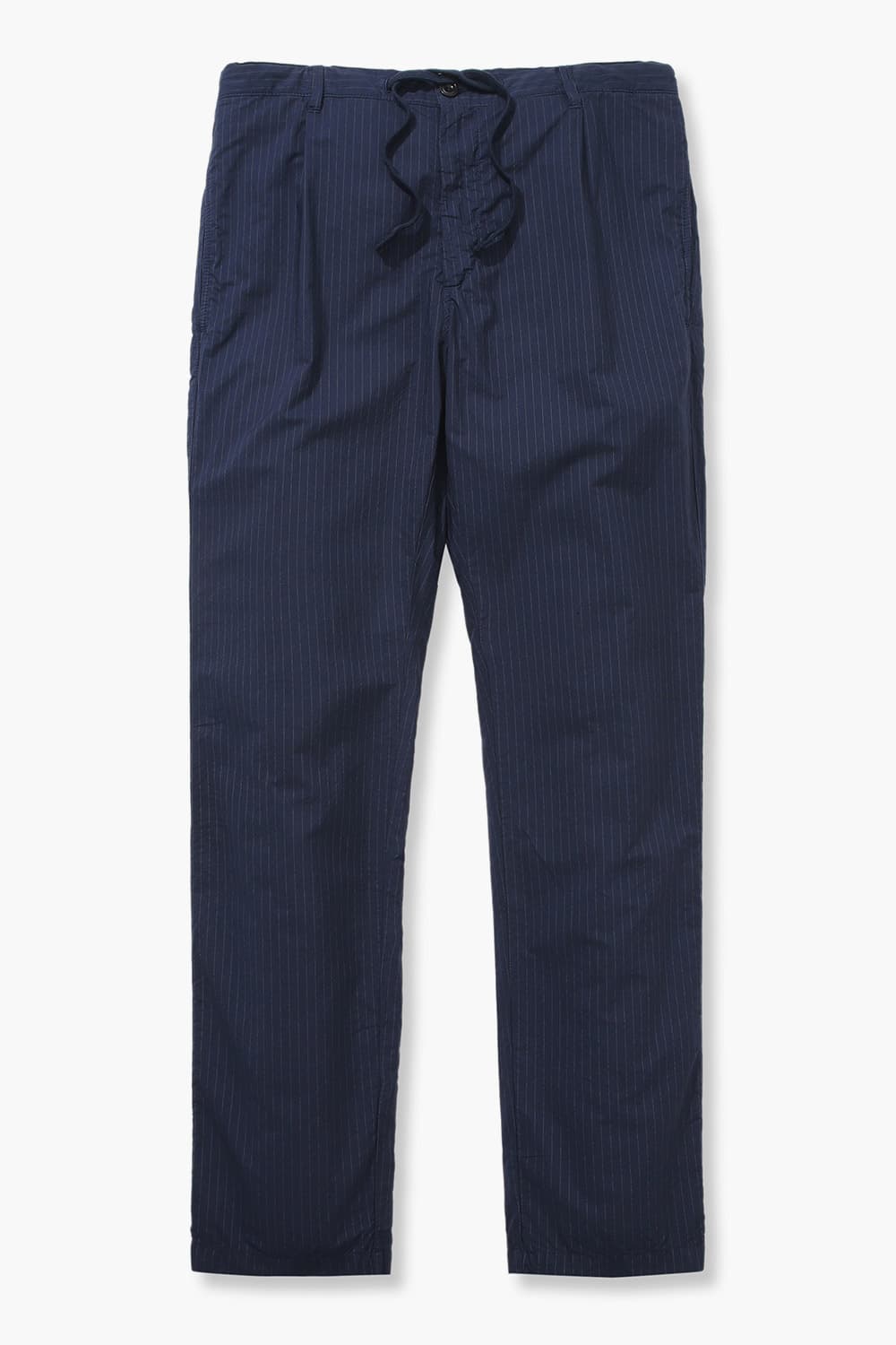 TANKER 코튼 스트라이프 드로우스트링 세미와이드 005 다크네이비 팬츠