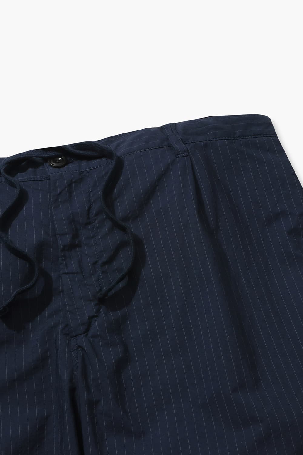 TANKER 코튼 스트라이프 드로우스트링 세미와이드 005 다크네이비 팬츠