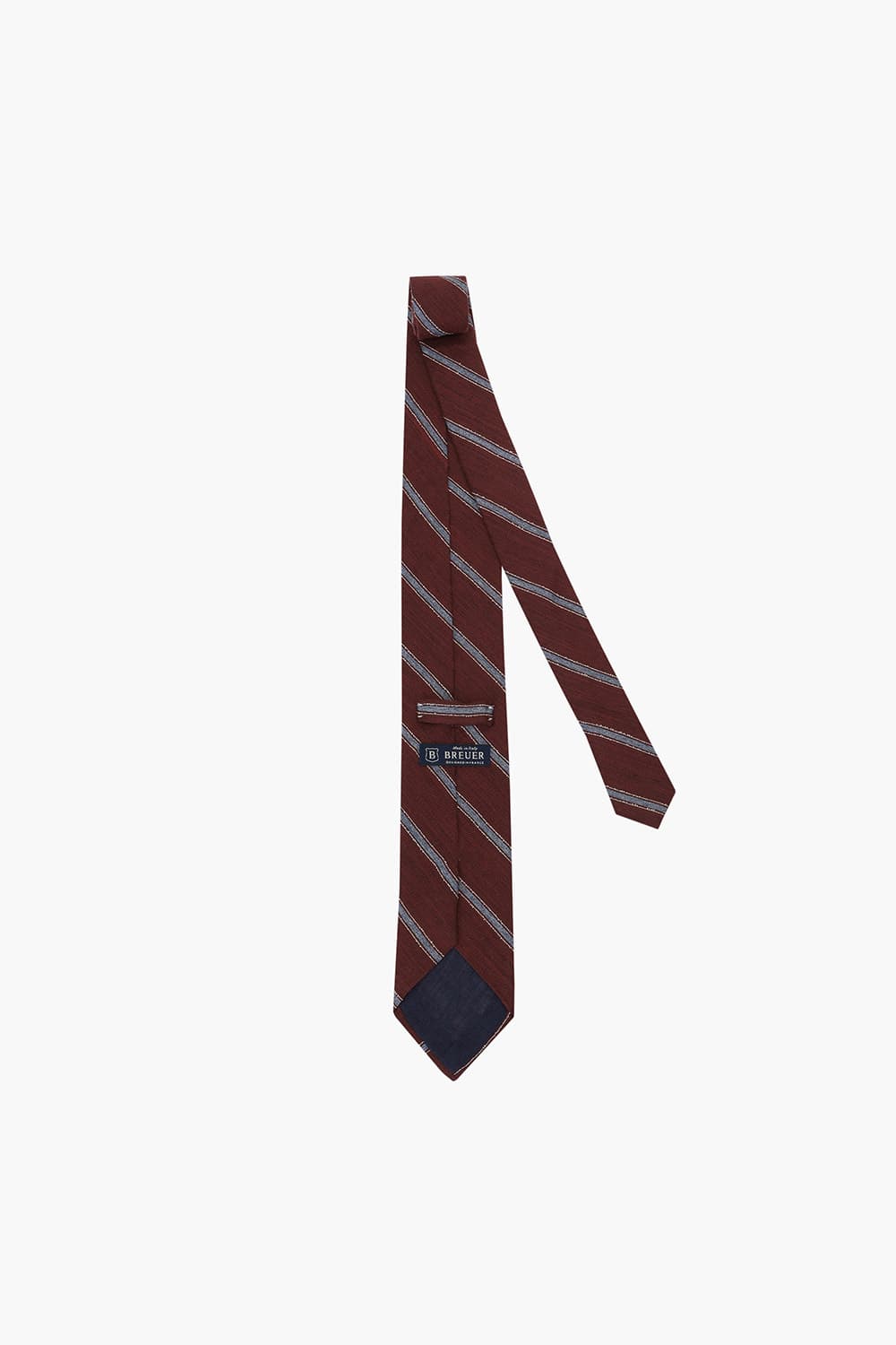 울 실크 혼방 스트라이프 108 레드 넥타이