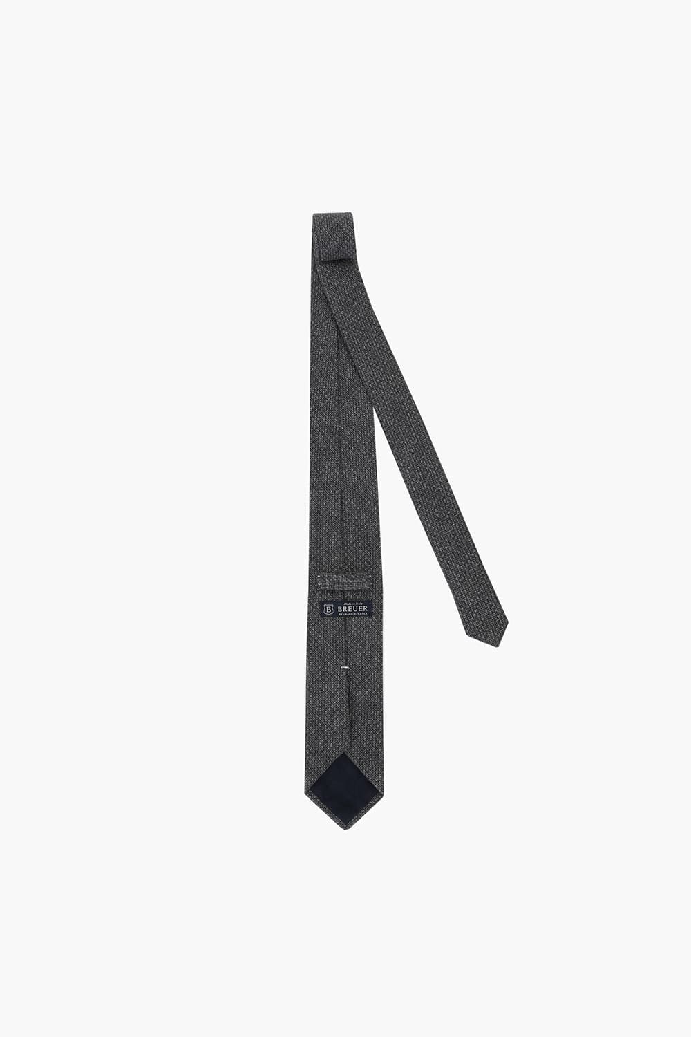 울 실크 혼방 깅엄 체크 106 차콜그레이 넥타이