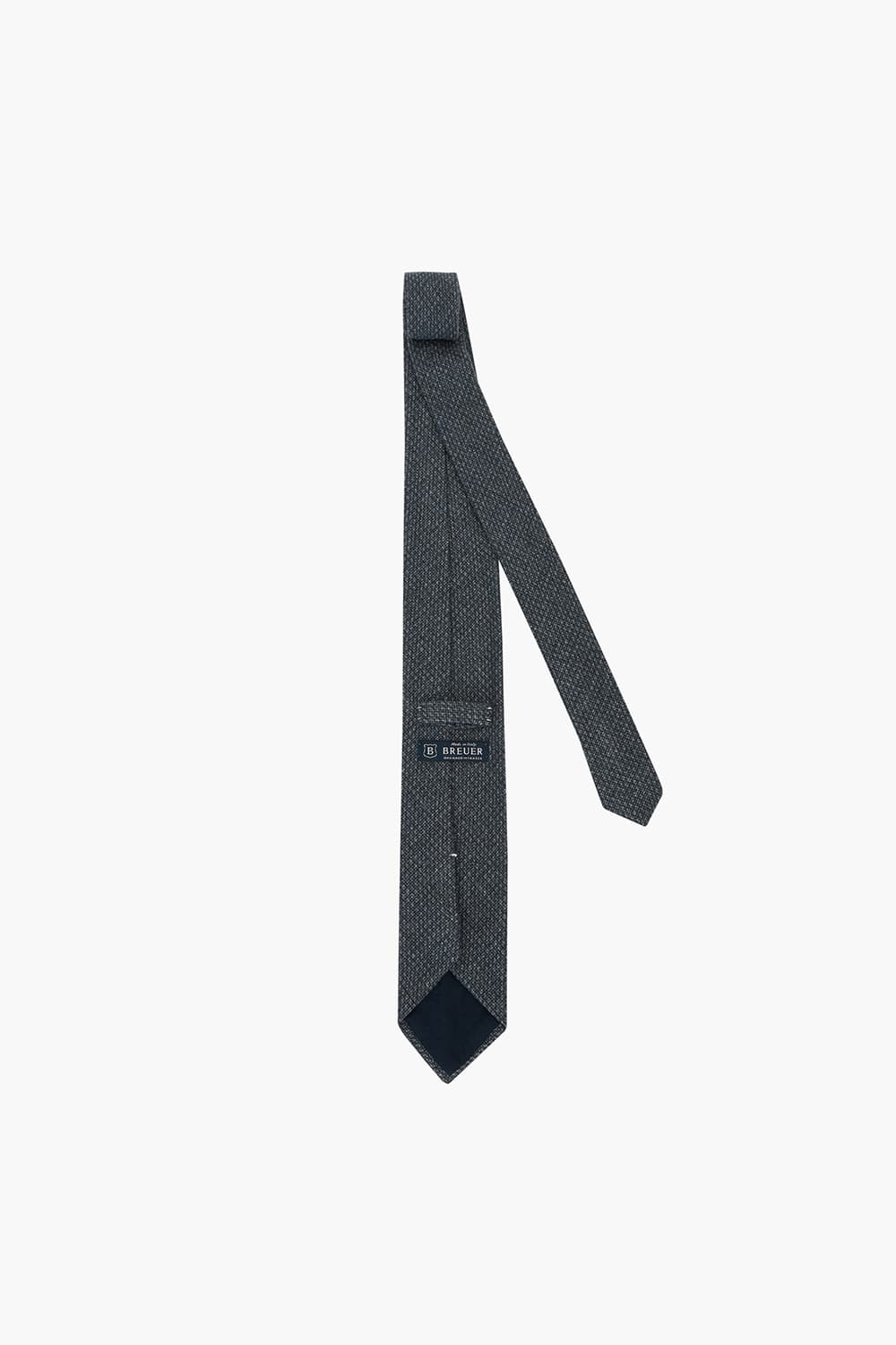 울 실크 혼방 깅엄 체크 106 다크네이비 넥타이