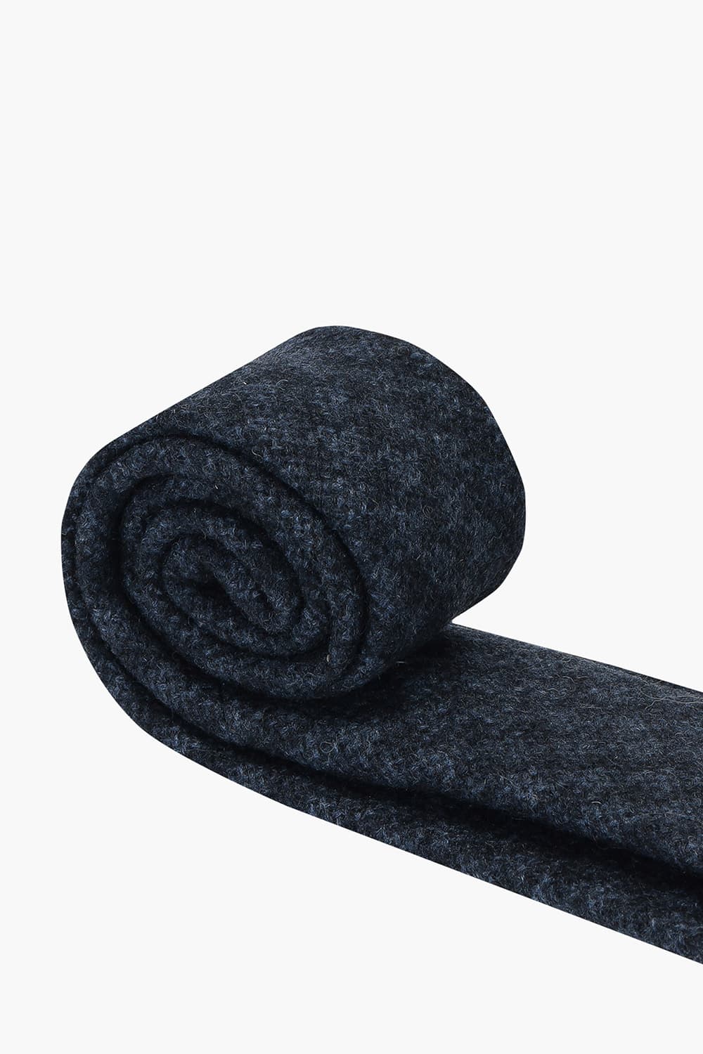 울 실크 혼방 자수 패턴 104 다크네이비 넥타이