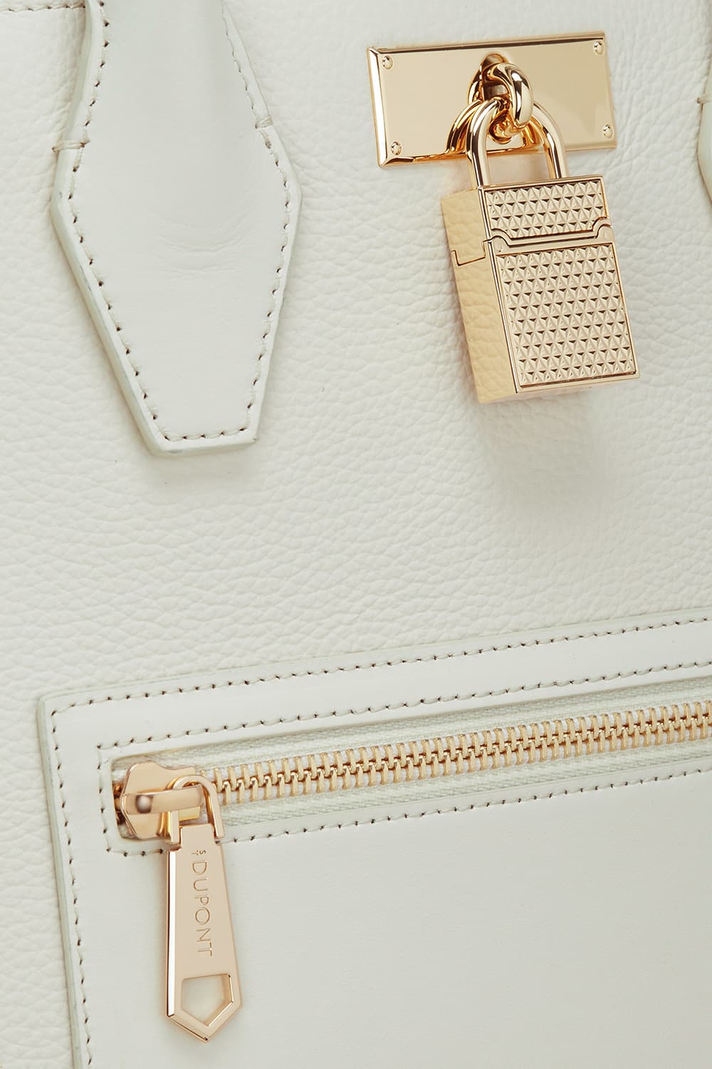 리비에라 미디움 토트백 화이트/골드 N1RV262WH2