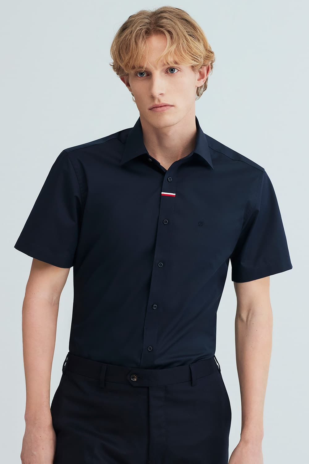 플라켓 트리콜로르 952 컴포터블 반팔 셔츠 네이비 SE6MM22HS952SNY