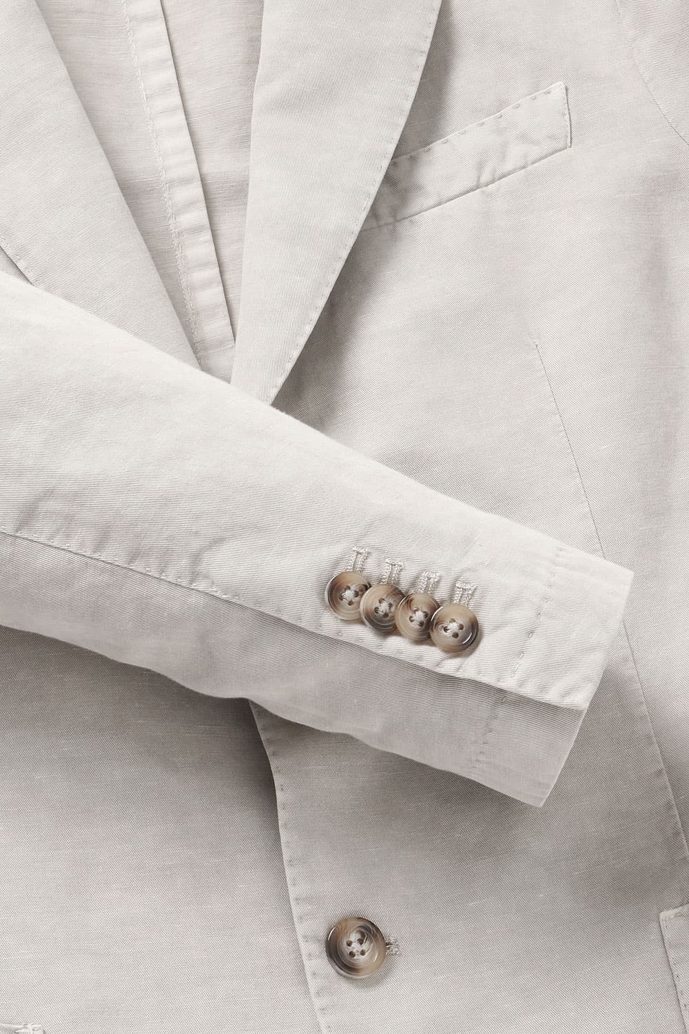 린넨 셰비 가먼트다잉 101 라이트베이지 테일러드 자켓