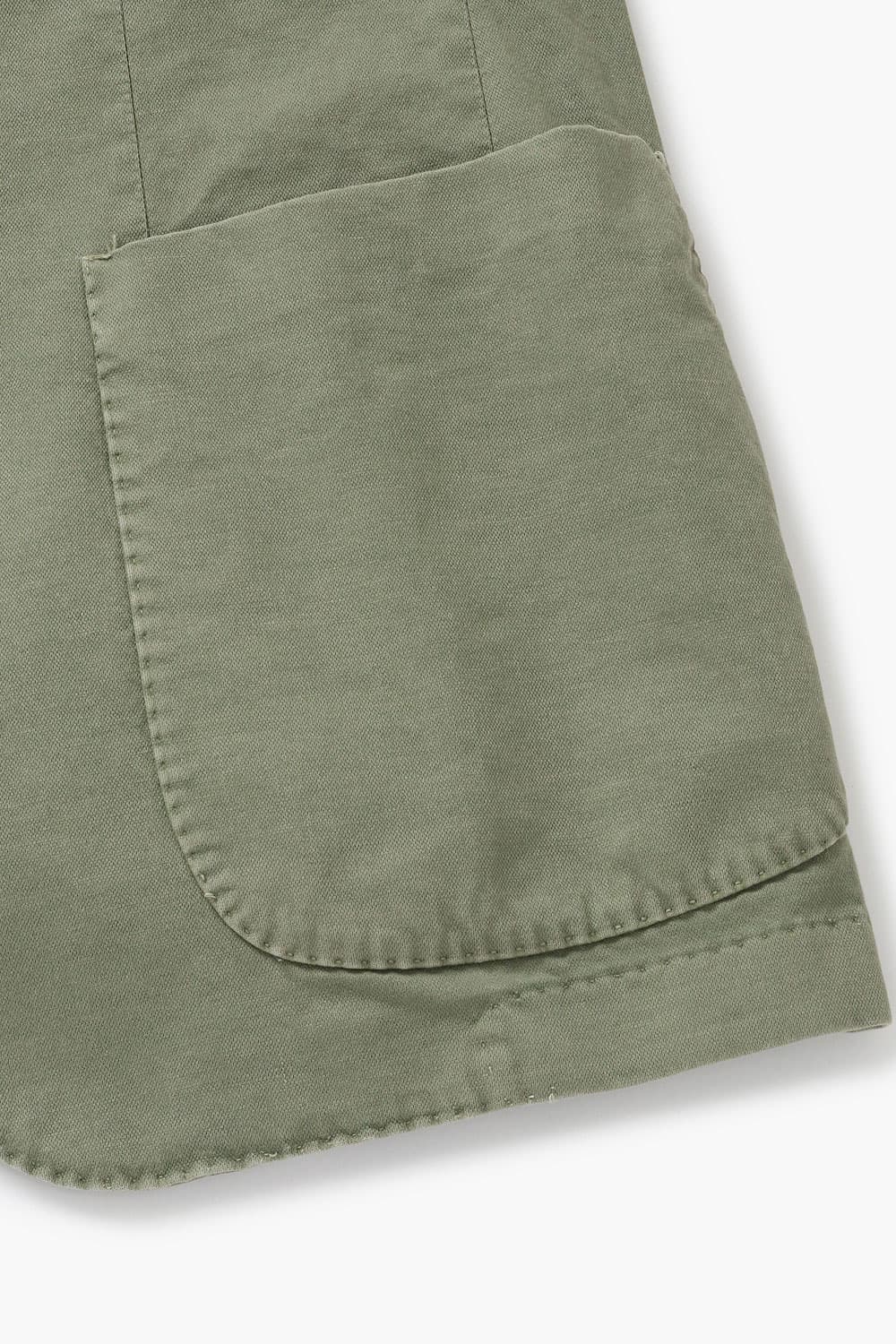 면 혼방 셰비 가먼트다잉 102 카키 테일러드 자켓