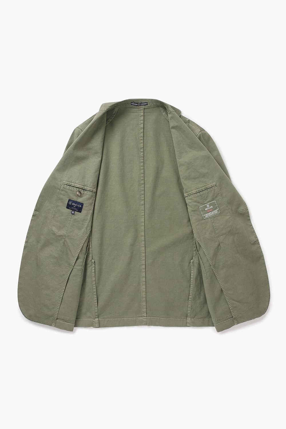 면 혼방 셰비 가먼트다잉 102 카키 테일러드 자켓