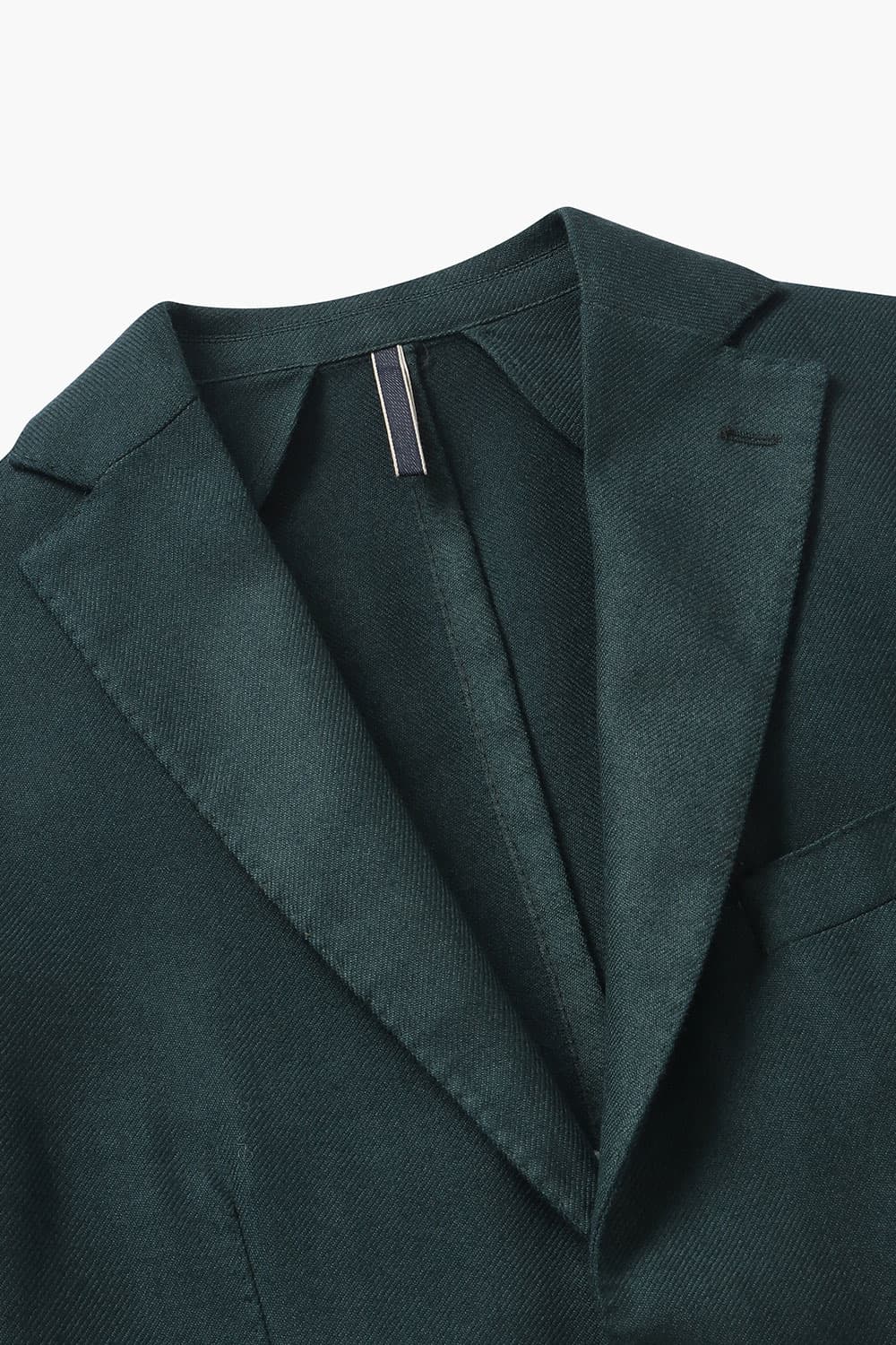 울 트윌 901 다크그린 테일러드 자켓