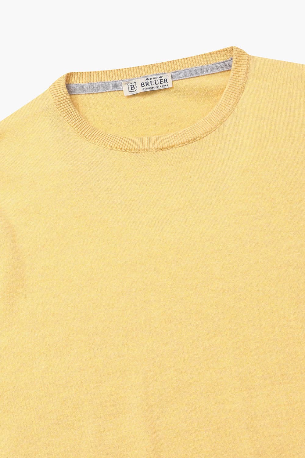 코튼 크루넥 101 옐로우 긴소매 니트