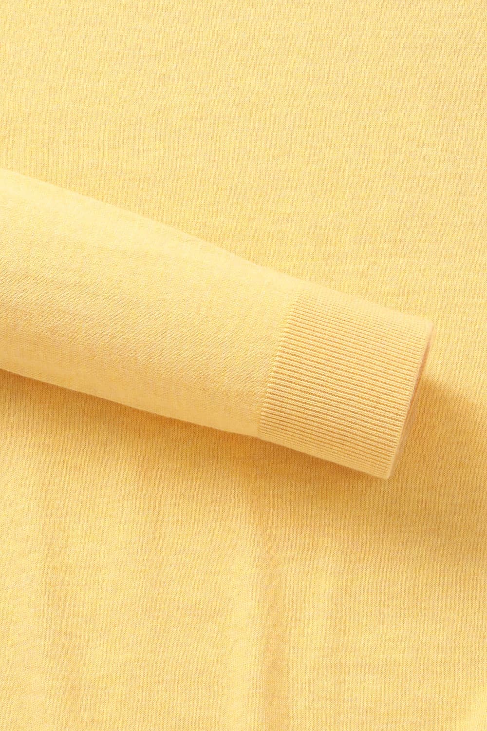 코튼 크루넥 101 옐로우 긴소매 니트