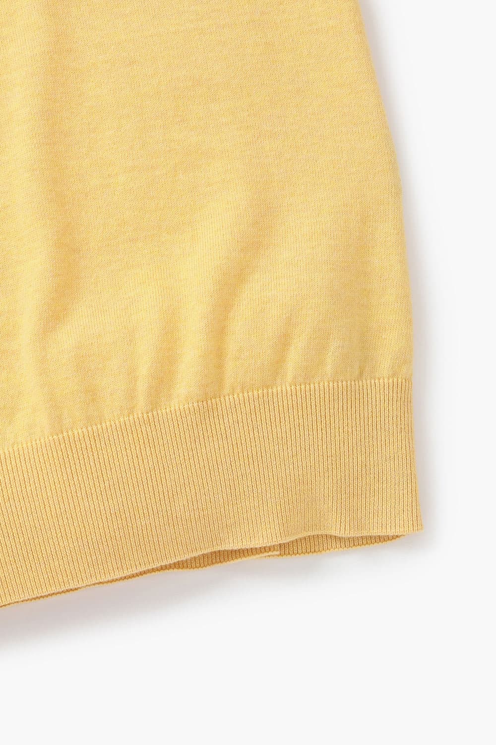 코튼 크루넥 101 옐로우 긴소매 니트