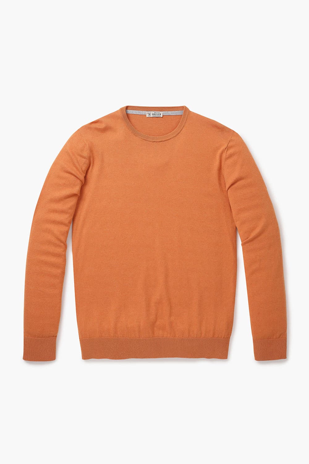 코튼 크루넥 101 오렌지 긴소매 니트