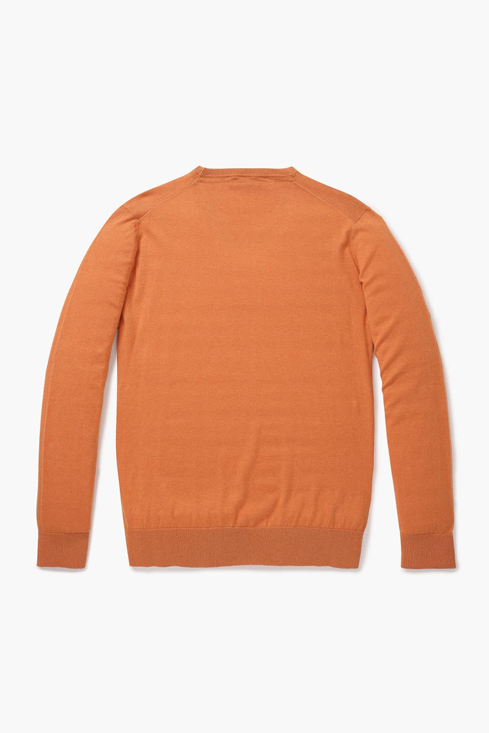 코튼 크루넥 101 오렌지 긴소매 니트