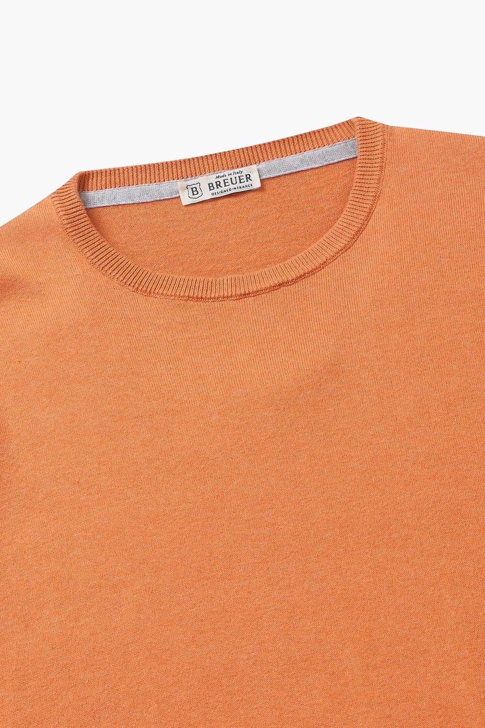 코튼 크루넥 101 오렌지 긴소매 니트