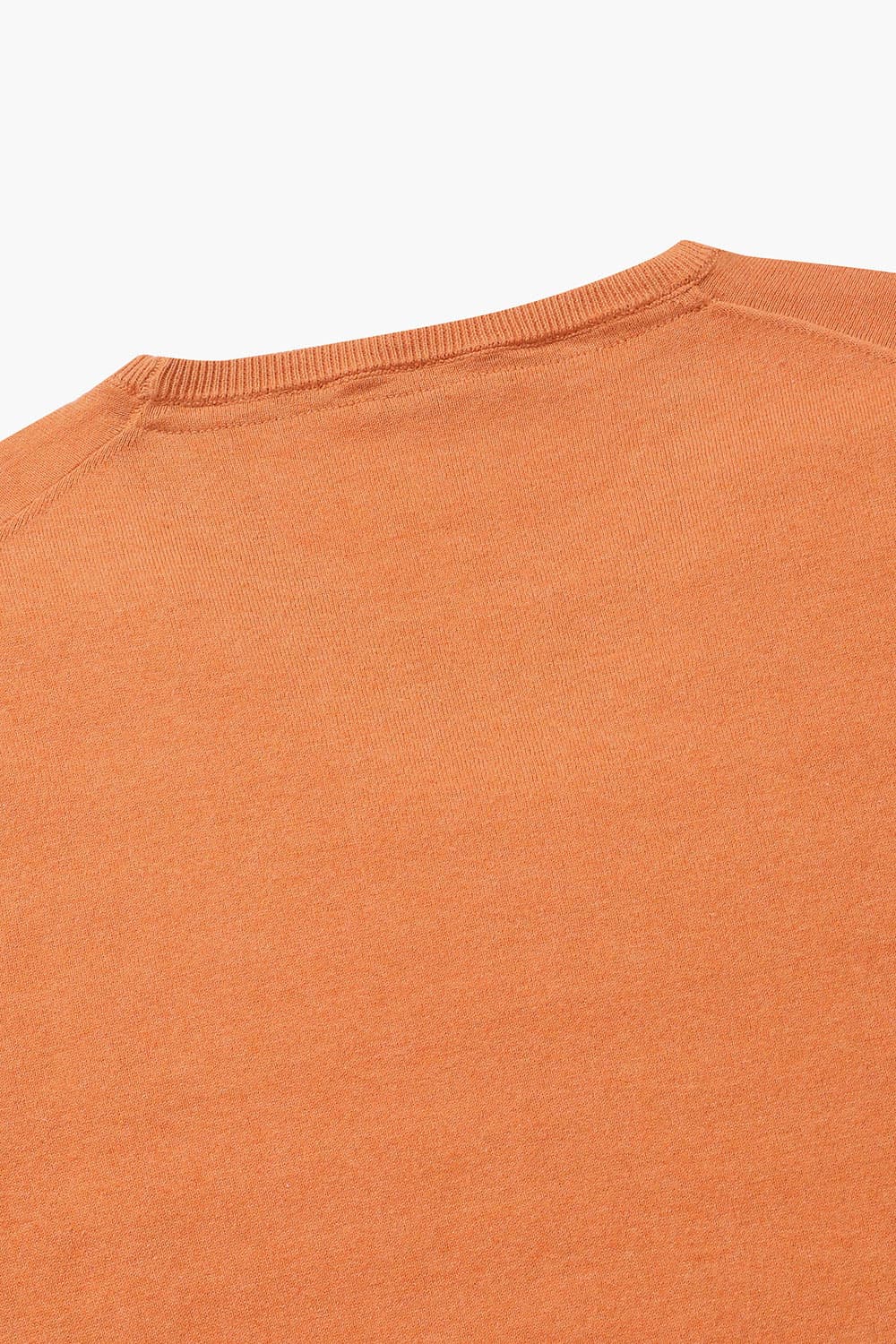 코튼 크루넥 101 오렌지 긴소매 니트