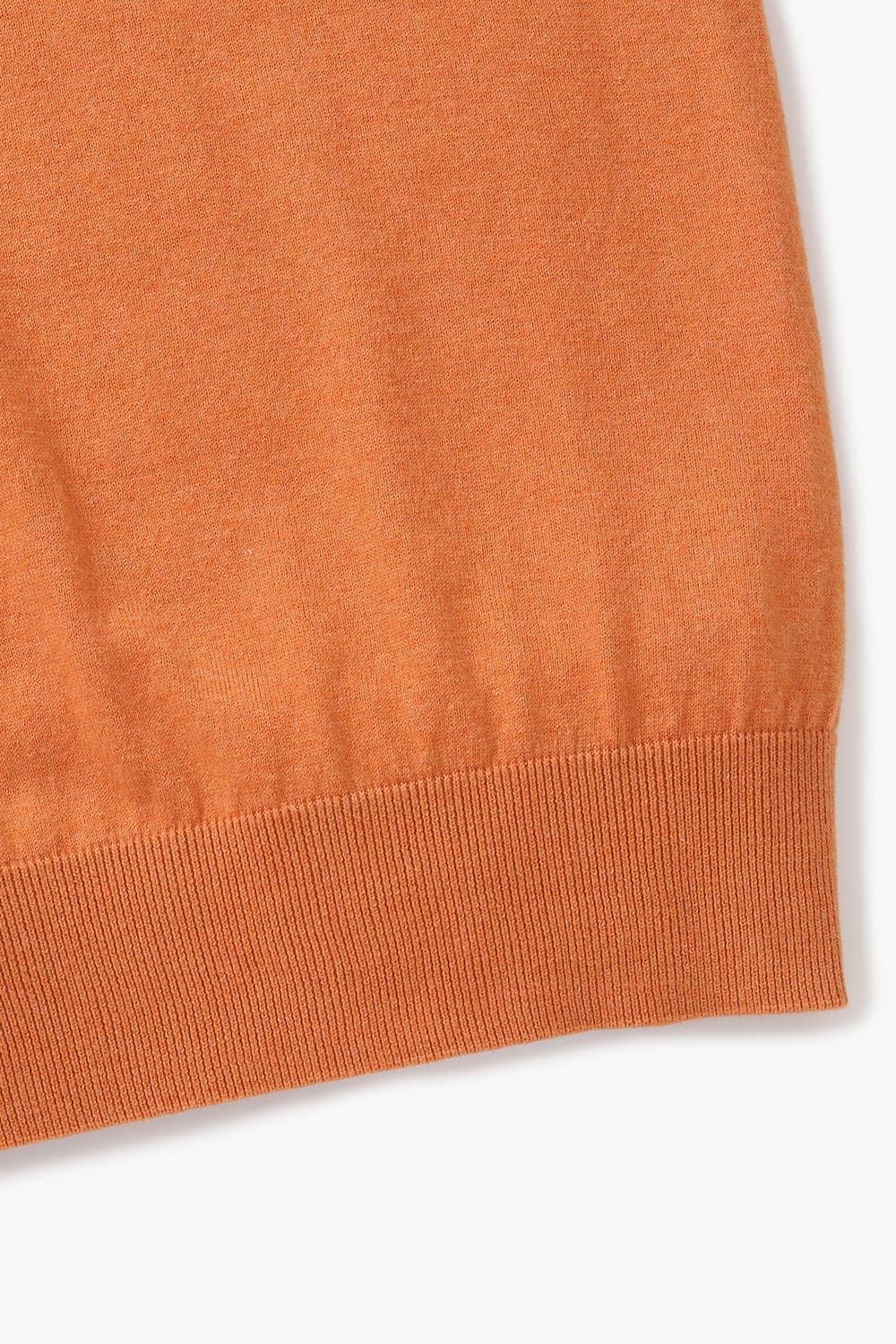 코튼 크루넥 101 오렌지 긴소매 니트