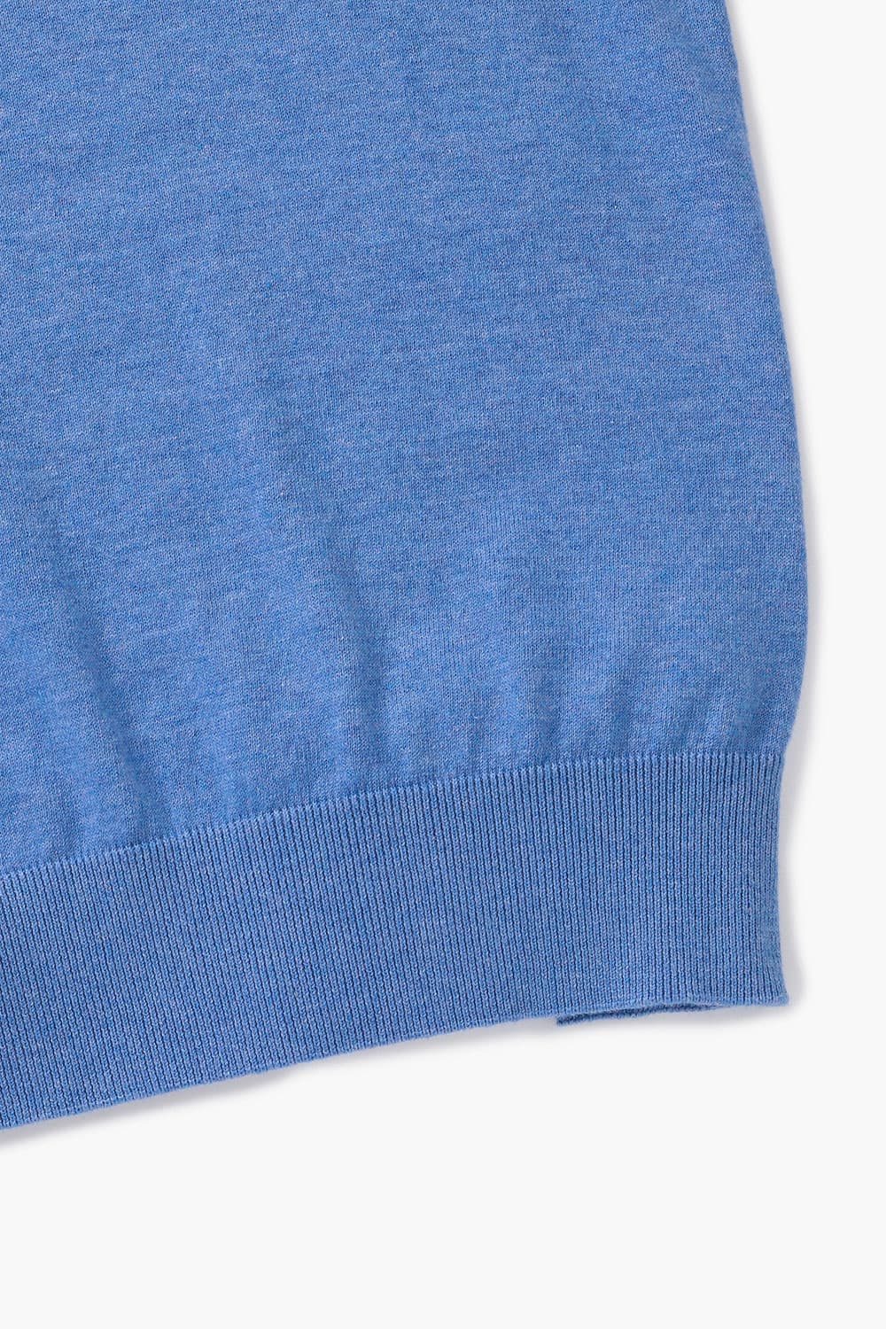 코튼 크루넥 101 블루 긴소매 니트