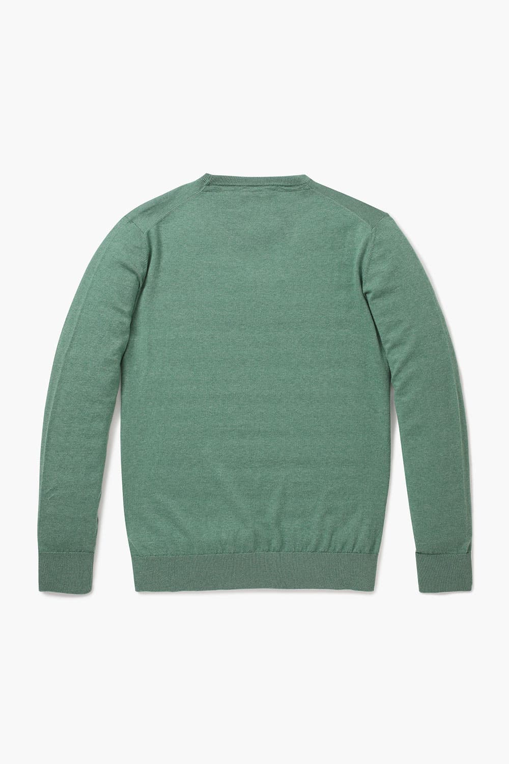 코튼 크루넥 101 그린 긴소매 니트