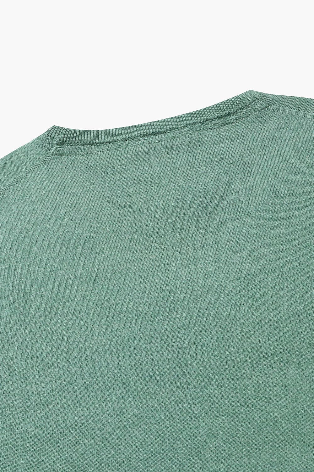 코튼 크루넥 101 그린 긴소매 니트