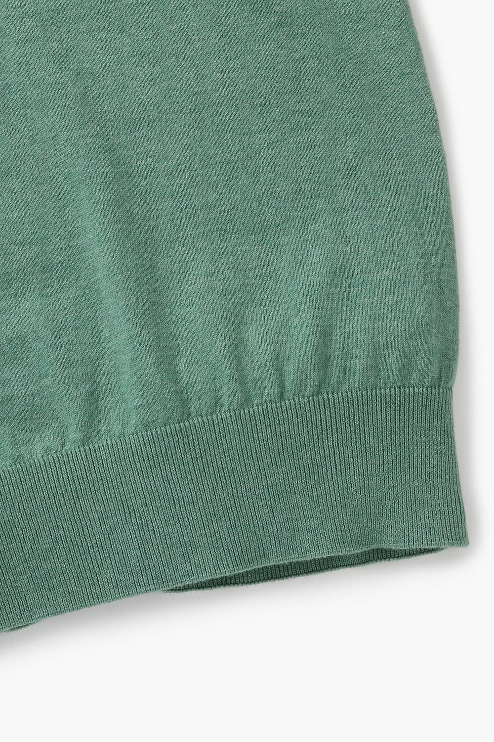 코튼 크루넥 101 그린 긴소매 니트