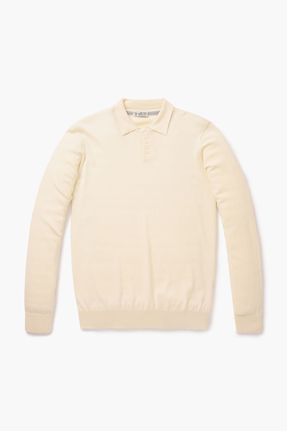 코튼 폴로 102 아이보리 긴소매 니트