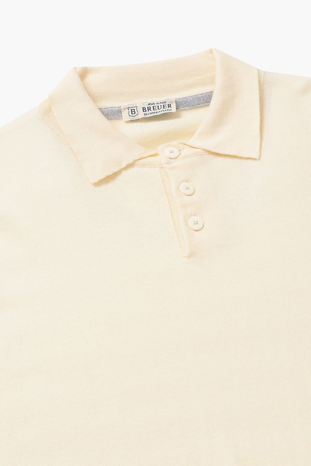 코튼 폴로 102 아이보리 긴소매 니트