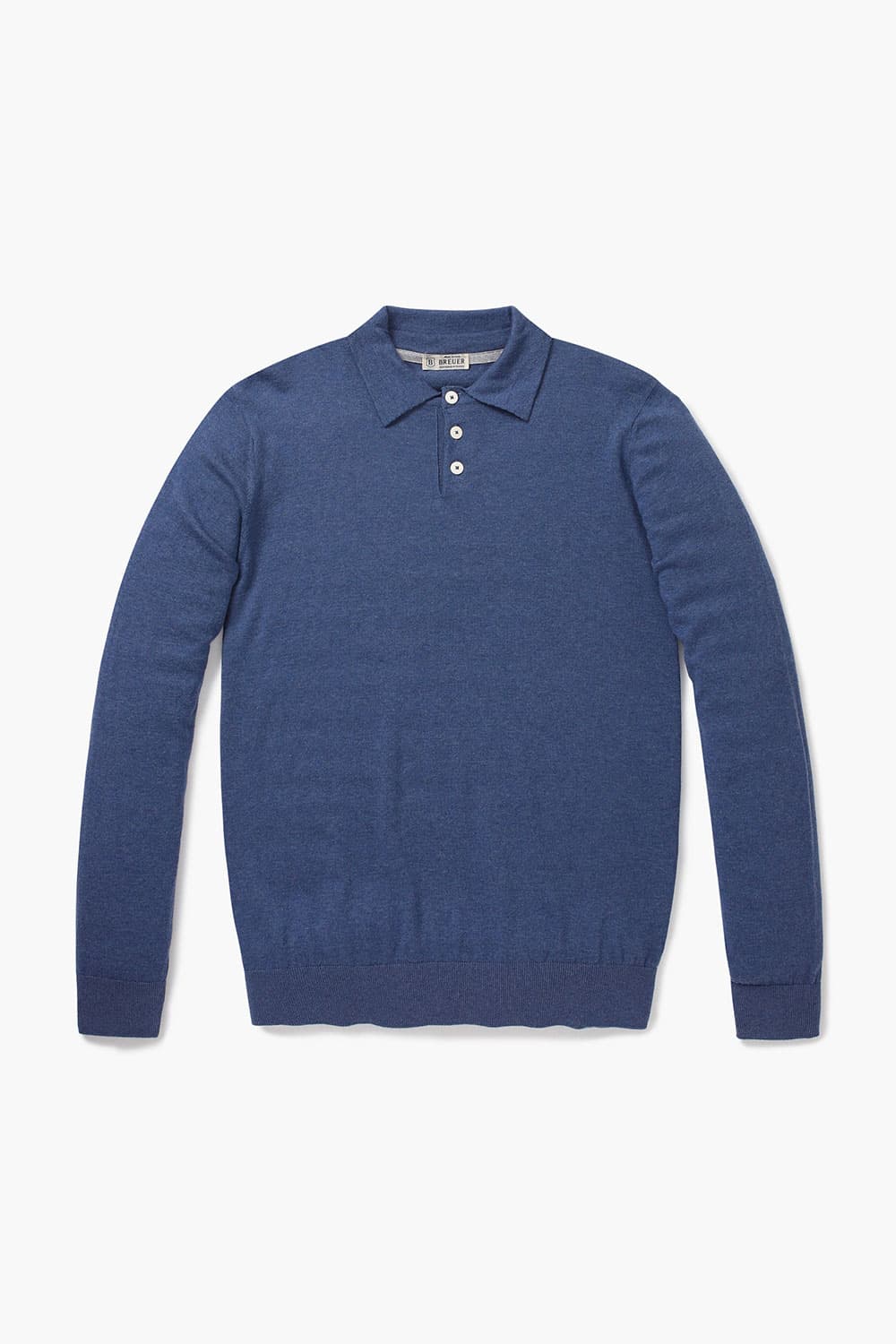 코튼 폴로 102 네이비 긴소매 니트