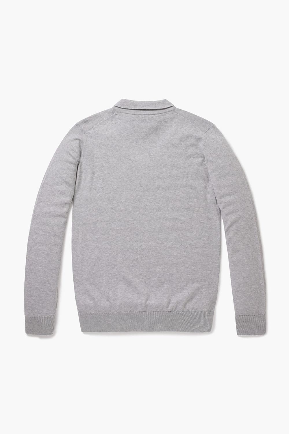 코튼 폴로 102 라이트그레이 긴소매 니트