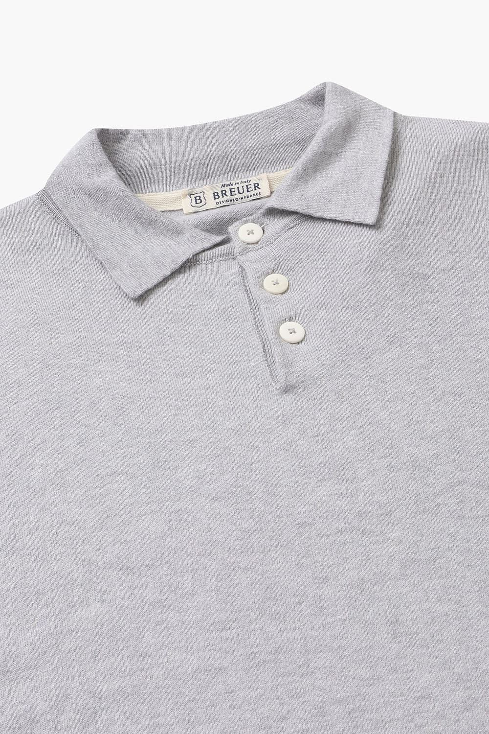 코튼 폴로 102 라이트그레이 긴소매 니트