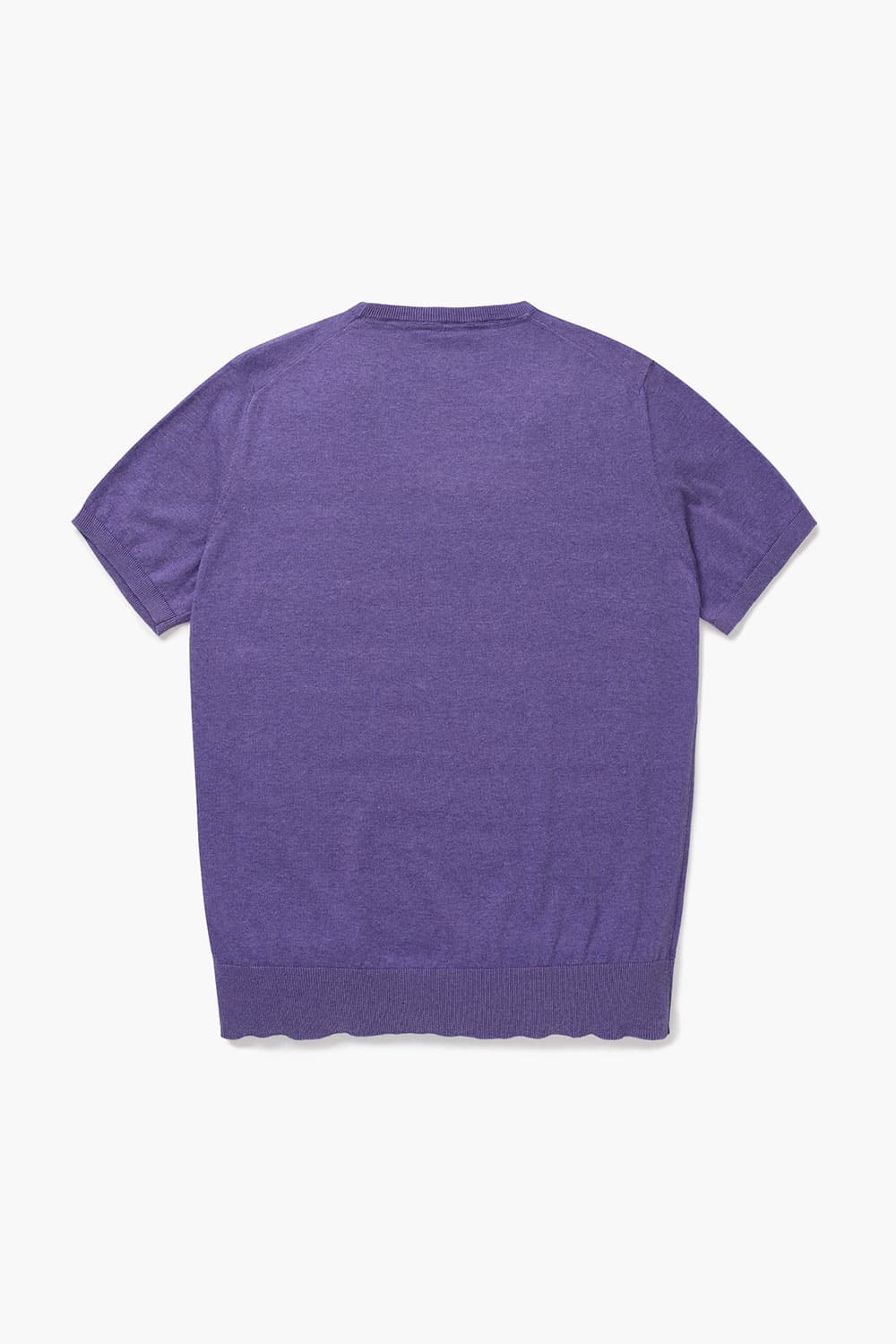코튼 크루넥 501 퍼플 반소매 니트