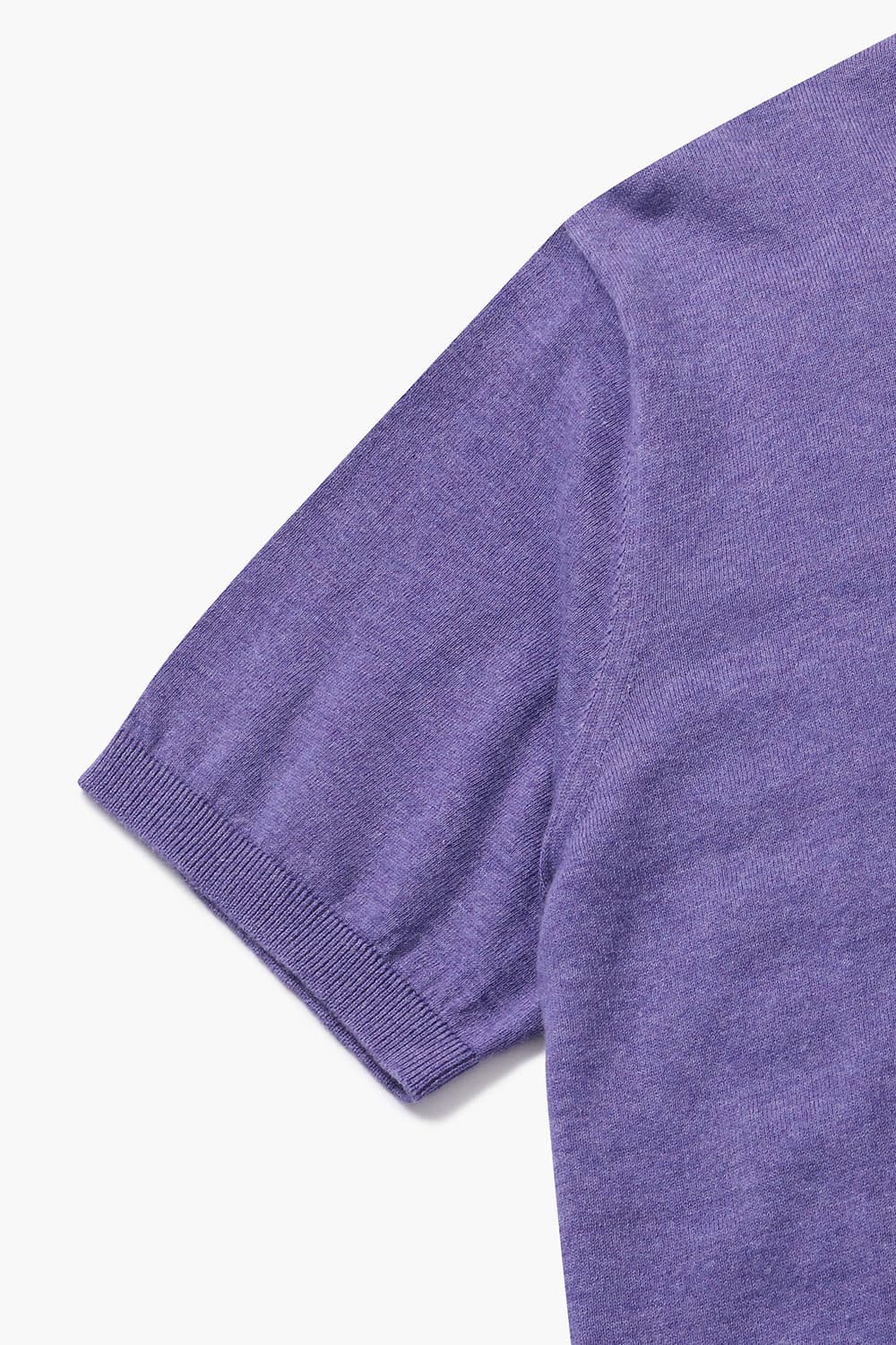 코튼 크루넥 501 퍼플 반소매 니트