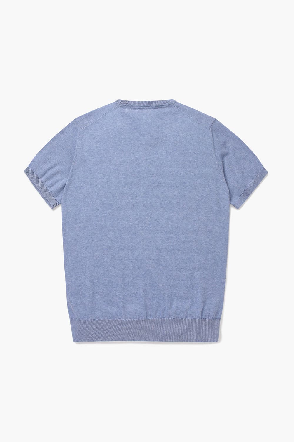 코튼 크루넥 501 라이트블루 반소매 니트
