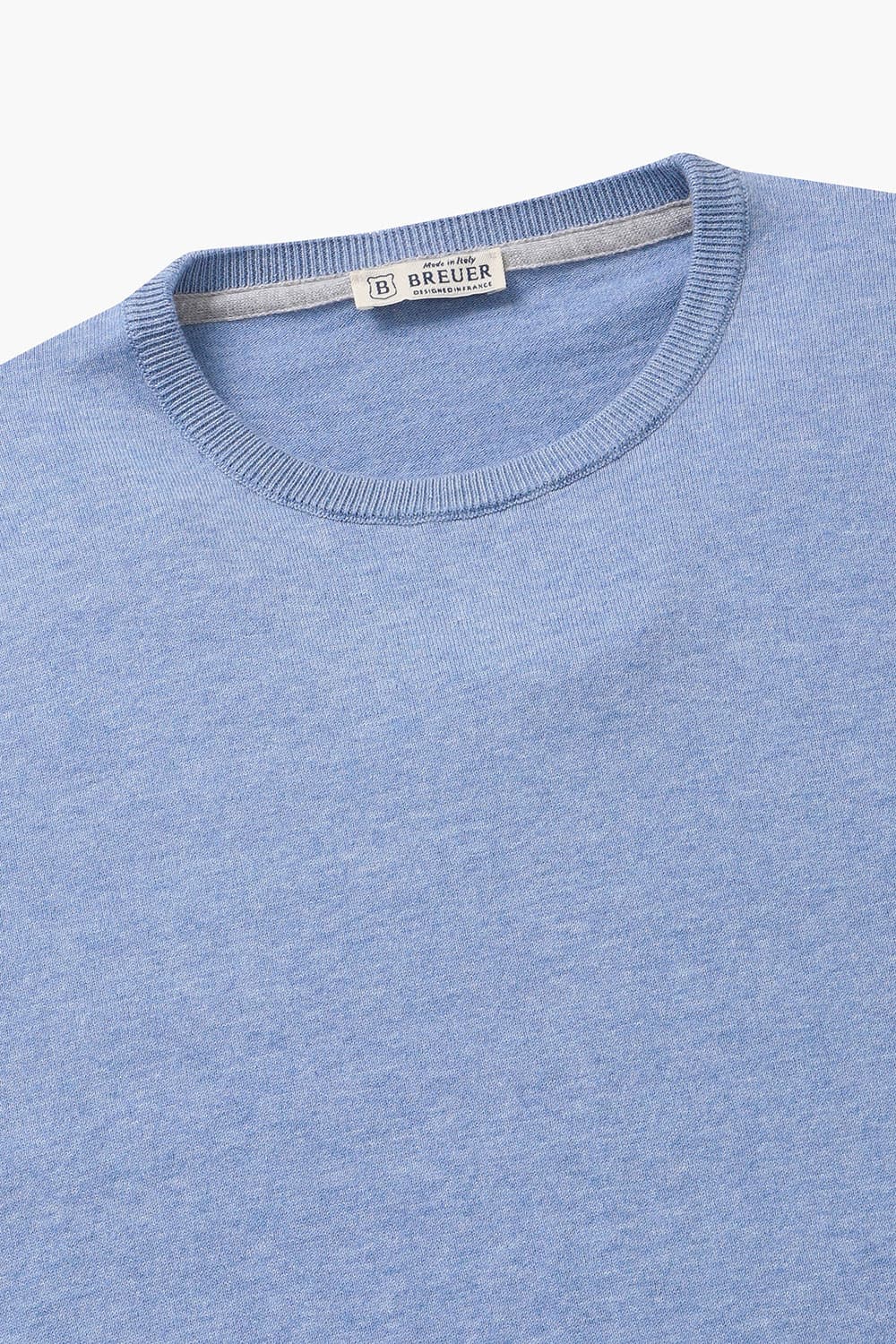 코튼 크루넥 501 라이트블루 반소매 니트