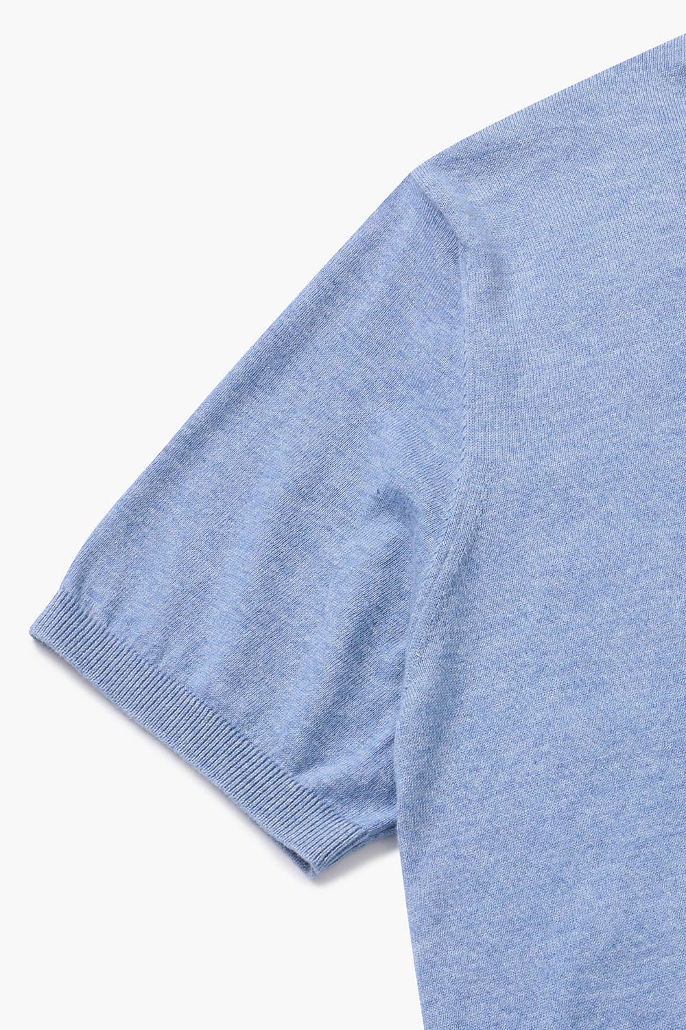 코튼 크루넥 501 라이트블루 반소매 니트