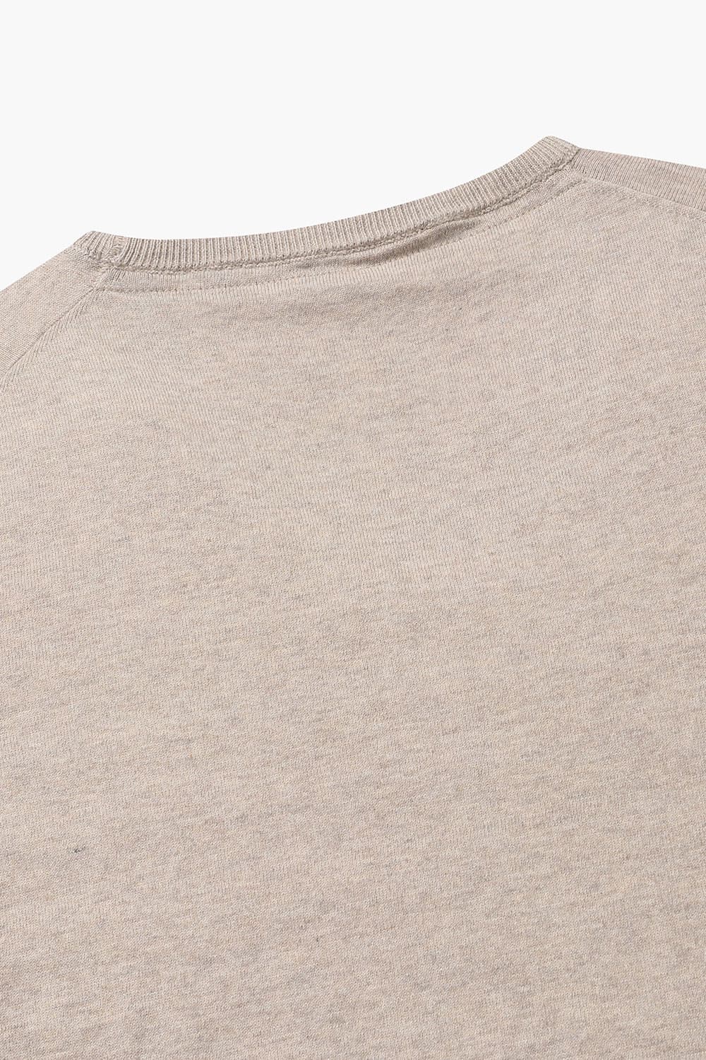 코튼 크루넥 501 라이트브라운 반소매 니트